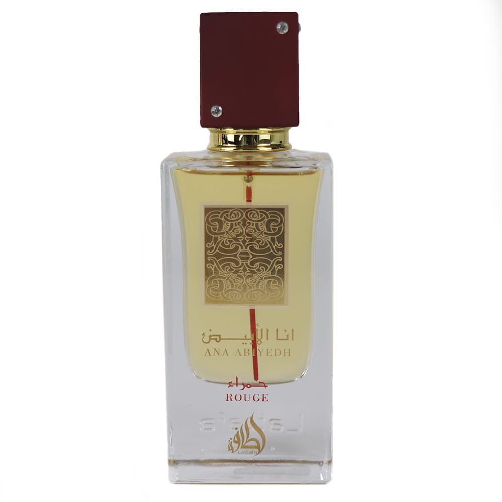 Lattafa Ana Abiyedh Rouge 3.4 fl.oz. (100ml) – Luxurious Spicy & Woody Eau de Parfum | Bold & Captivating Scent