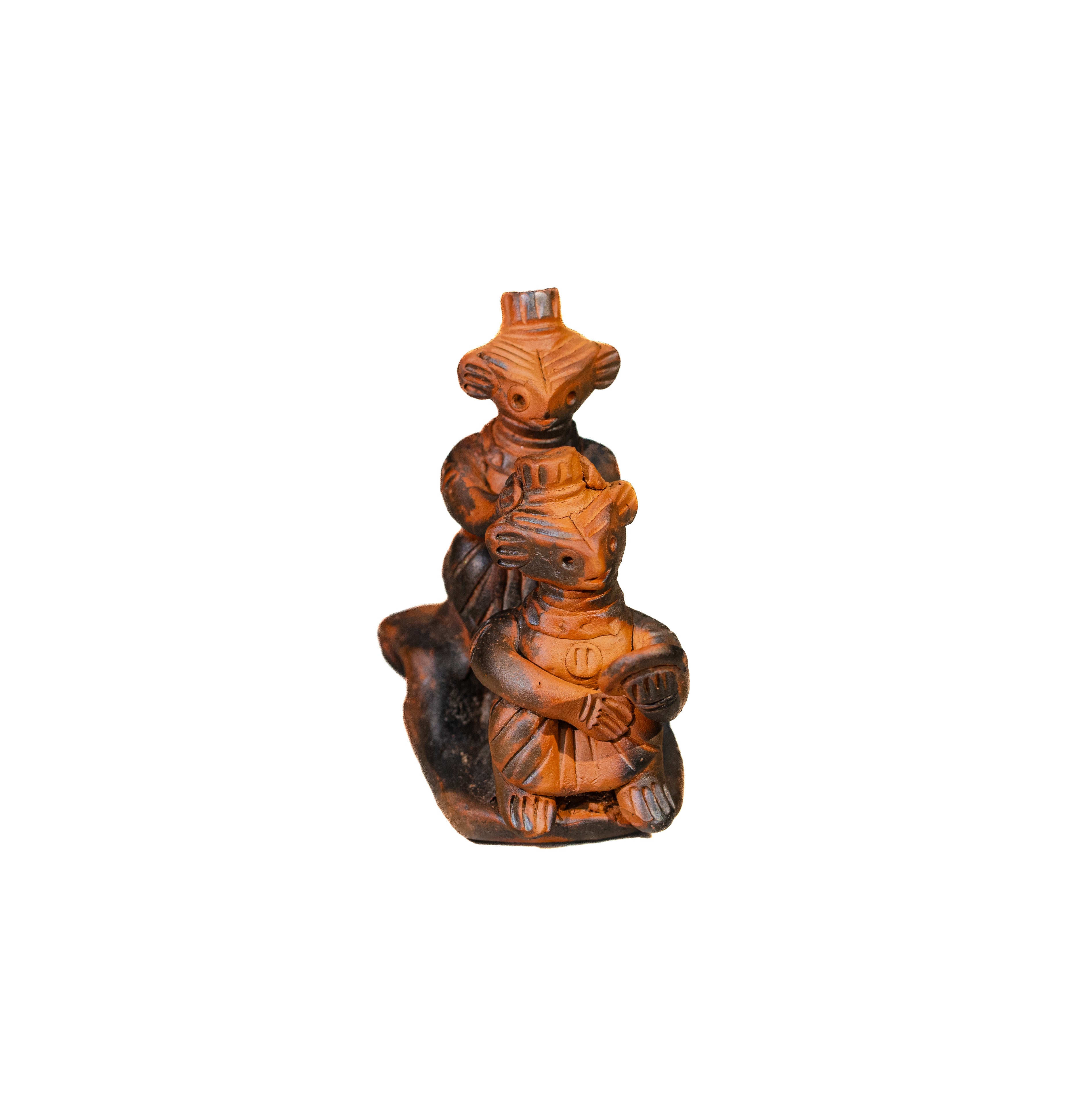 Handmade Terracotta Tepa Putul – Seated Couple Figurine