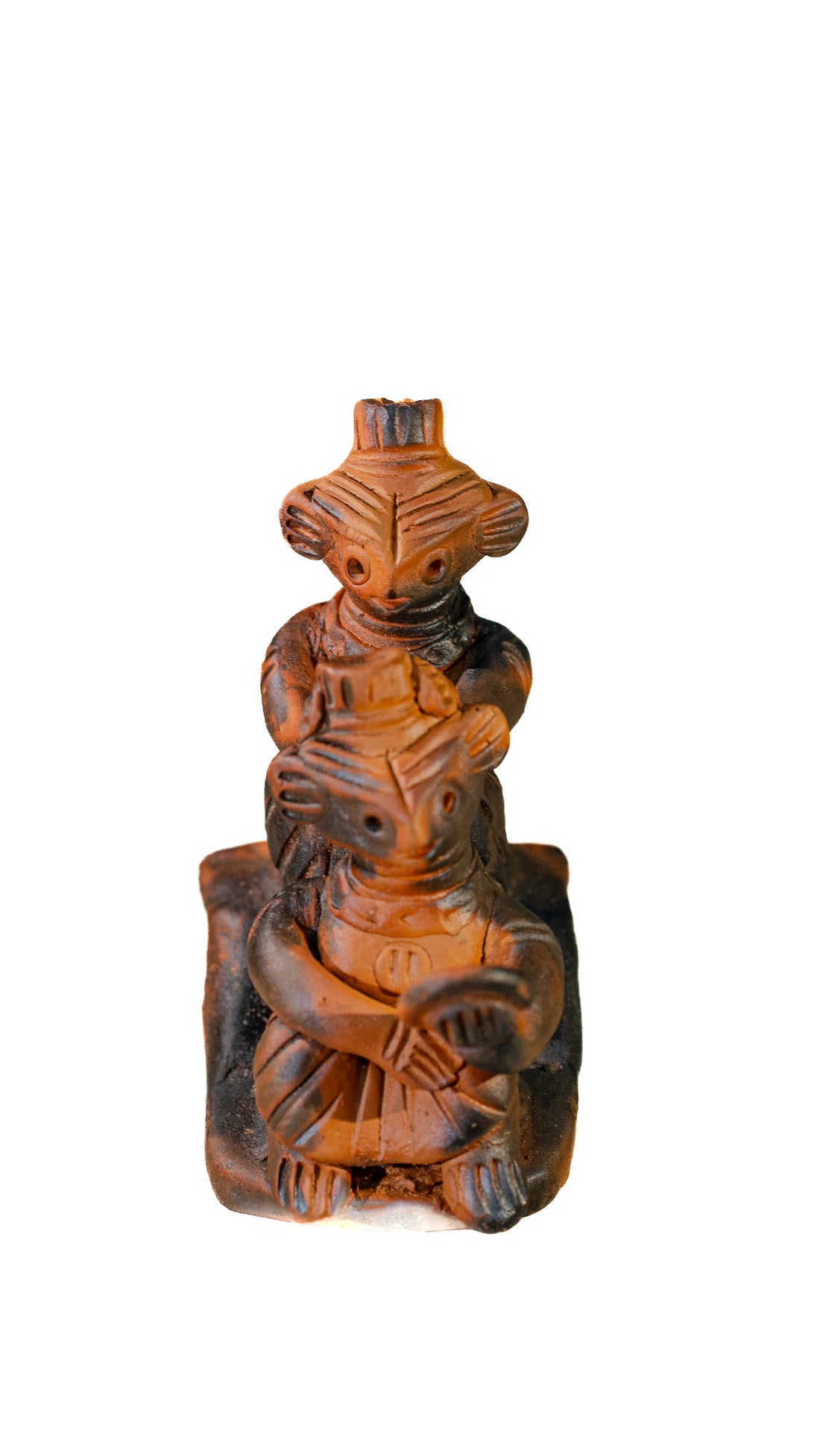 Handmade Terracotta Tepa Putul – Seated Couple Figurine