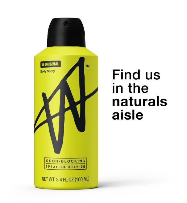 W By ~  Body Spray for Men, Odor Blocking, Body Deodorant, Long Lasting Protection, Original, 3.4 fl oz