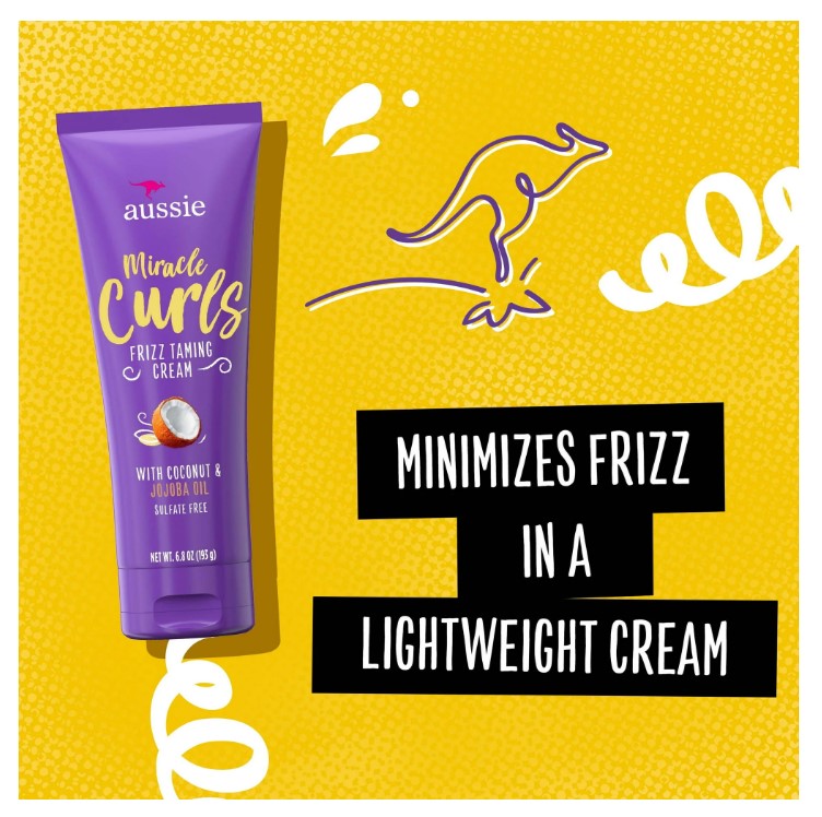 Aussie Miracle Curls Frizz Taming Curl Cream ~ Curly Hair ~ 6.8 fl oz