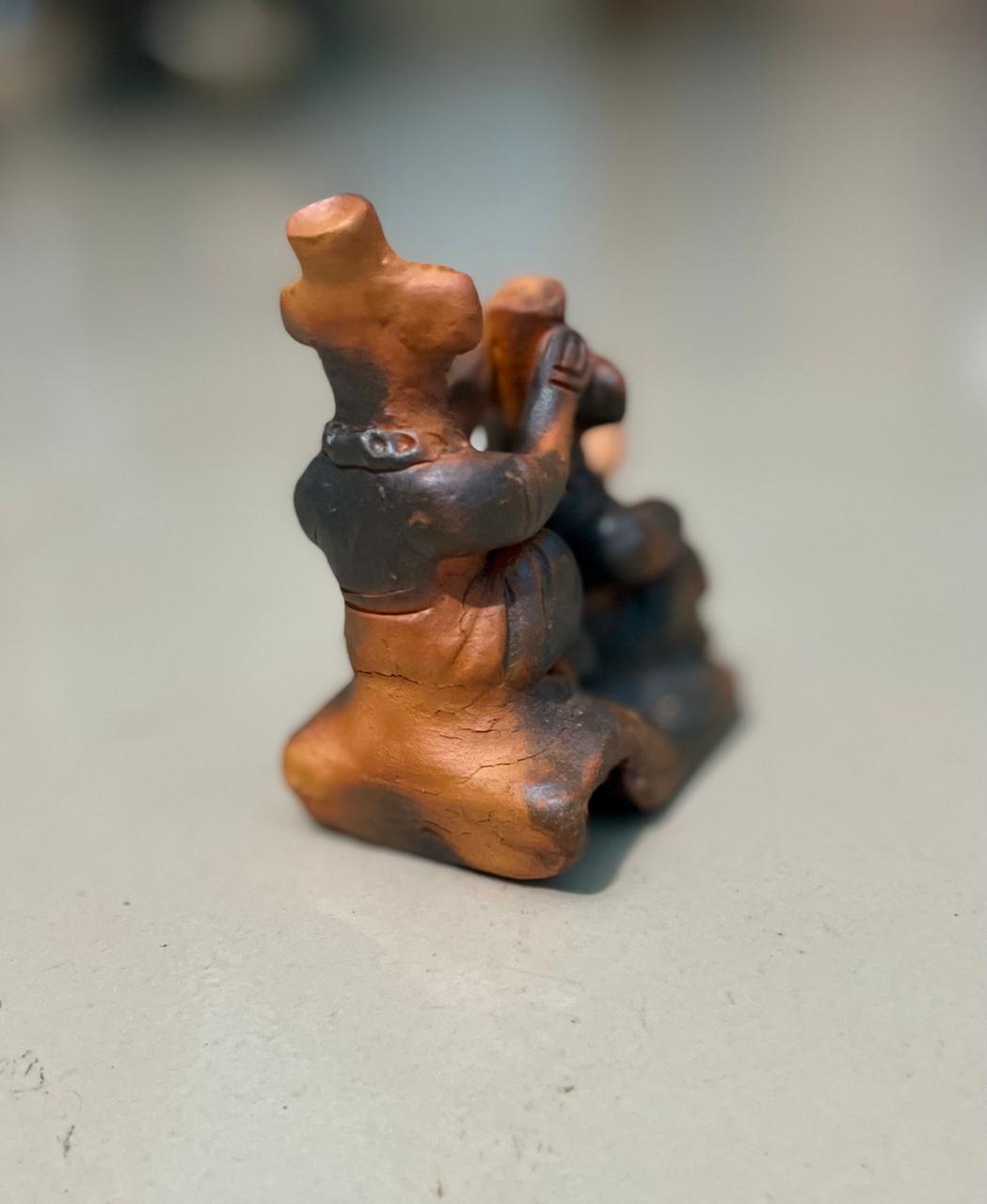 Handmade Tepa Putul Double Figurine – Traditional Clay Doll Gift